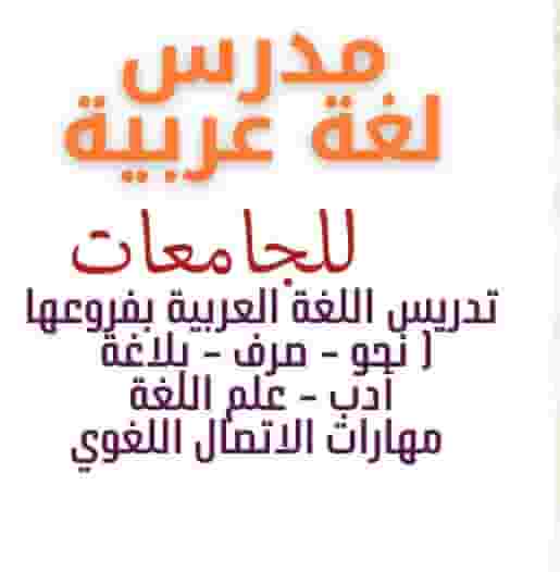 مدرس لغة عربية للجامعات
