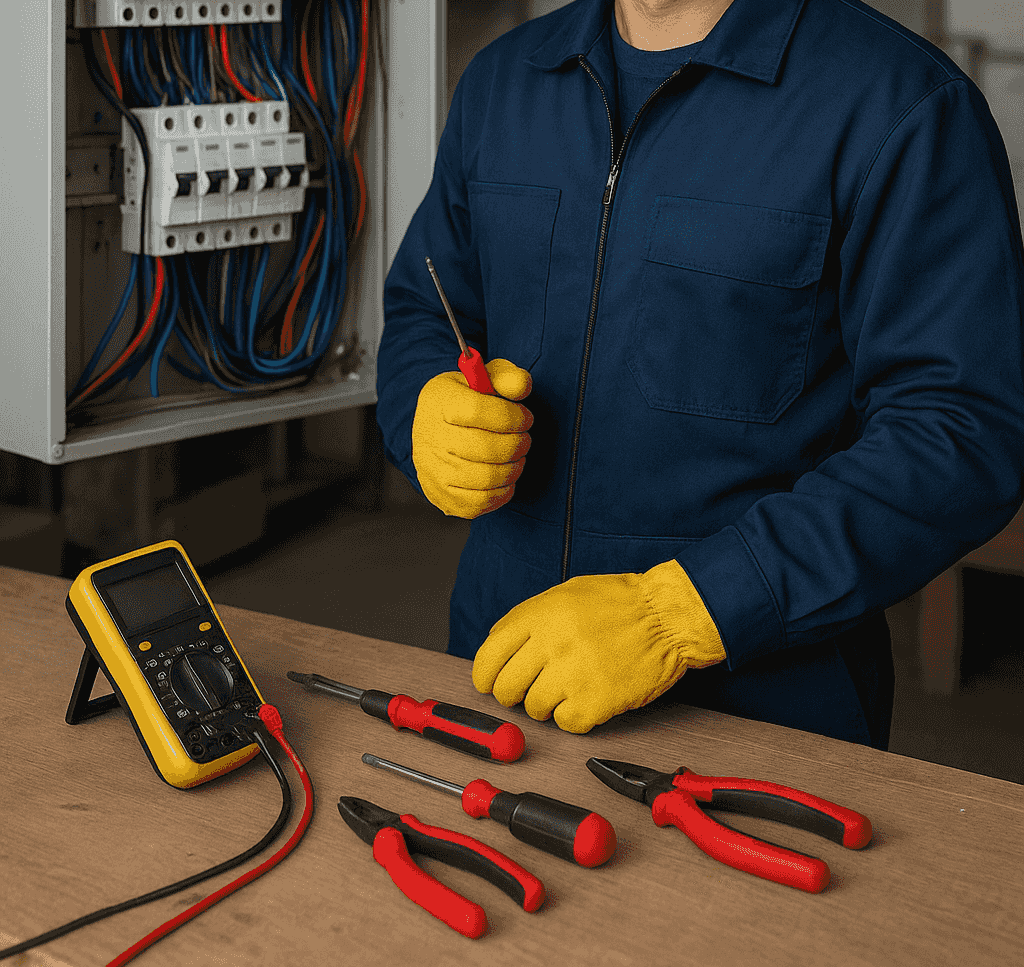  An electrician with accuracy in work and proficiency in creating safety