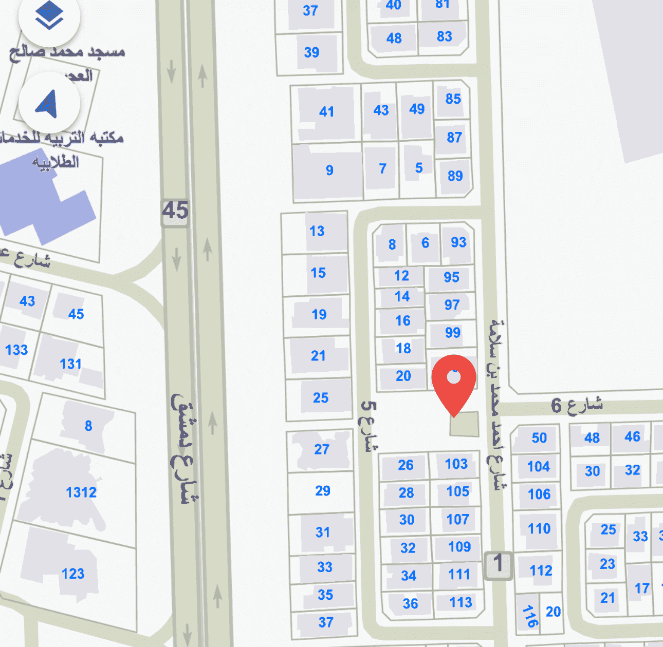 ارض السرة 1000م شارع دمشق