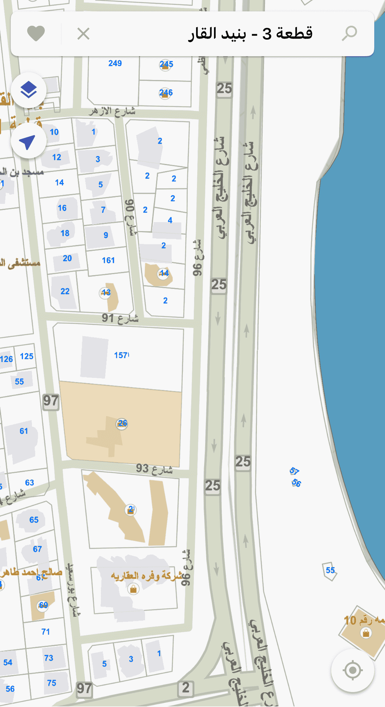 بيع ارض في بنيدالقار استثماري المساحة 1045م