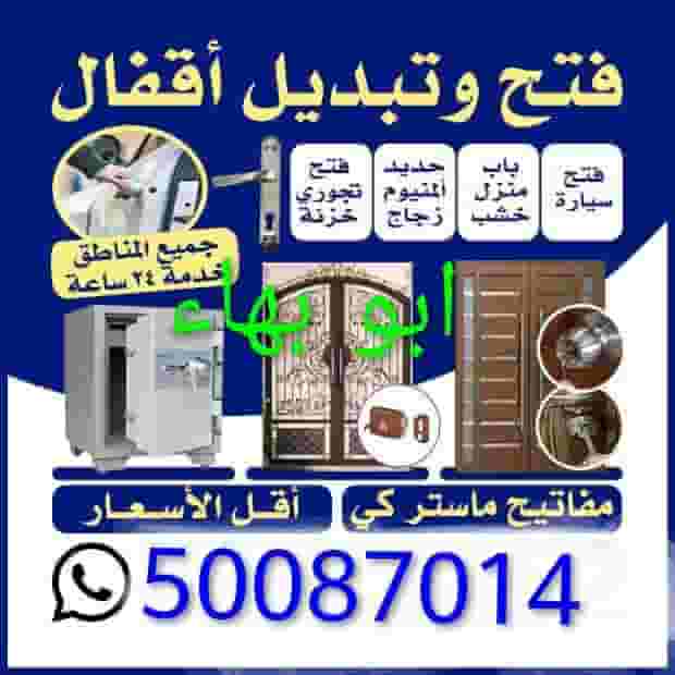 Opening locks on the doors of shops