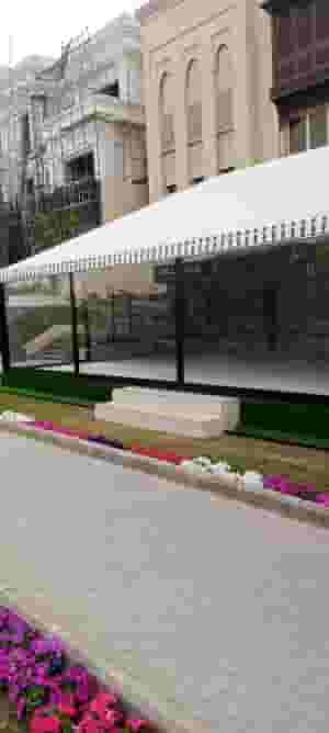 Glass and mirror technician installing all types of glass