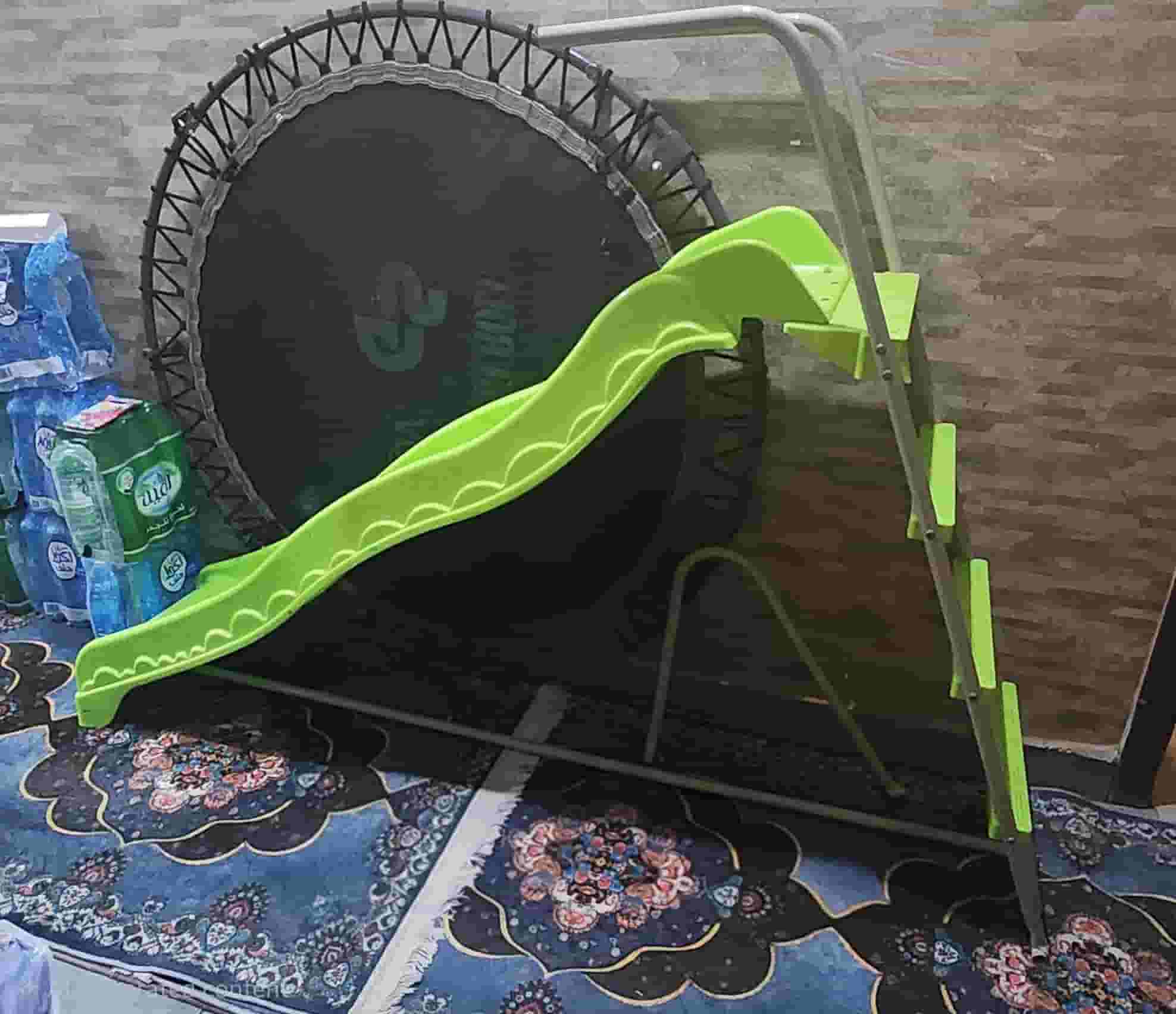 A slide and a big bouncy