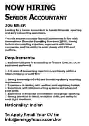 An accountant is required 