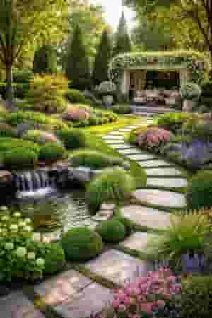 Professional landscaping and a distinctive aesthetic touch 