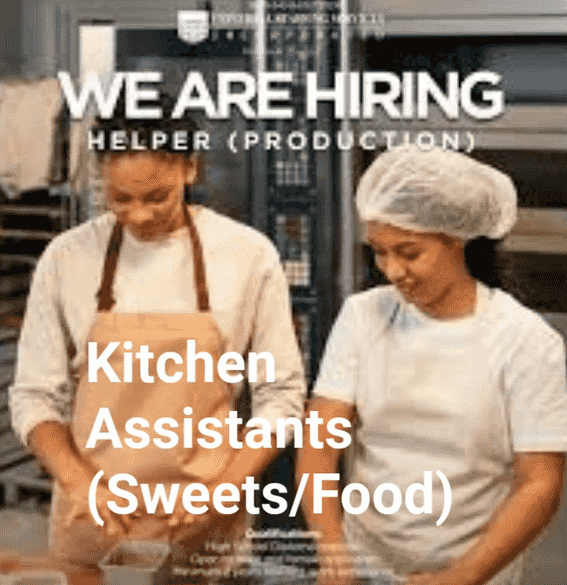 مساعدو المطبخ (حلويات/طعام)