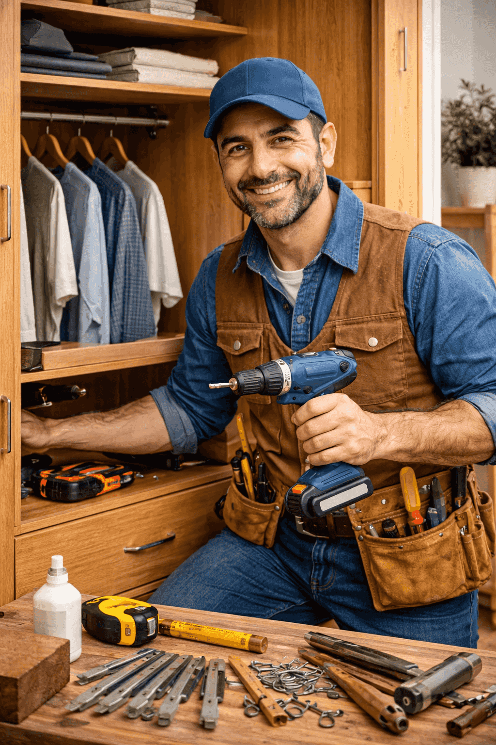 Professional carpenter for carpentry services and maintenance of doors and shutters