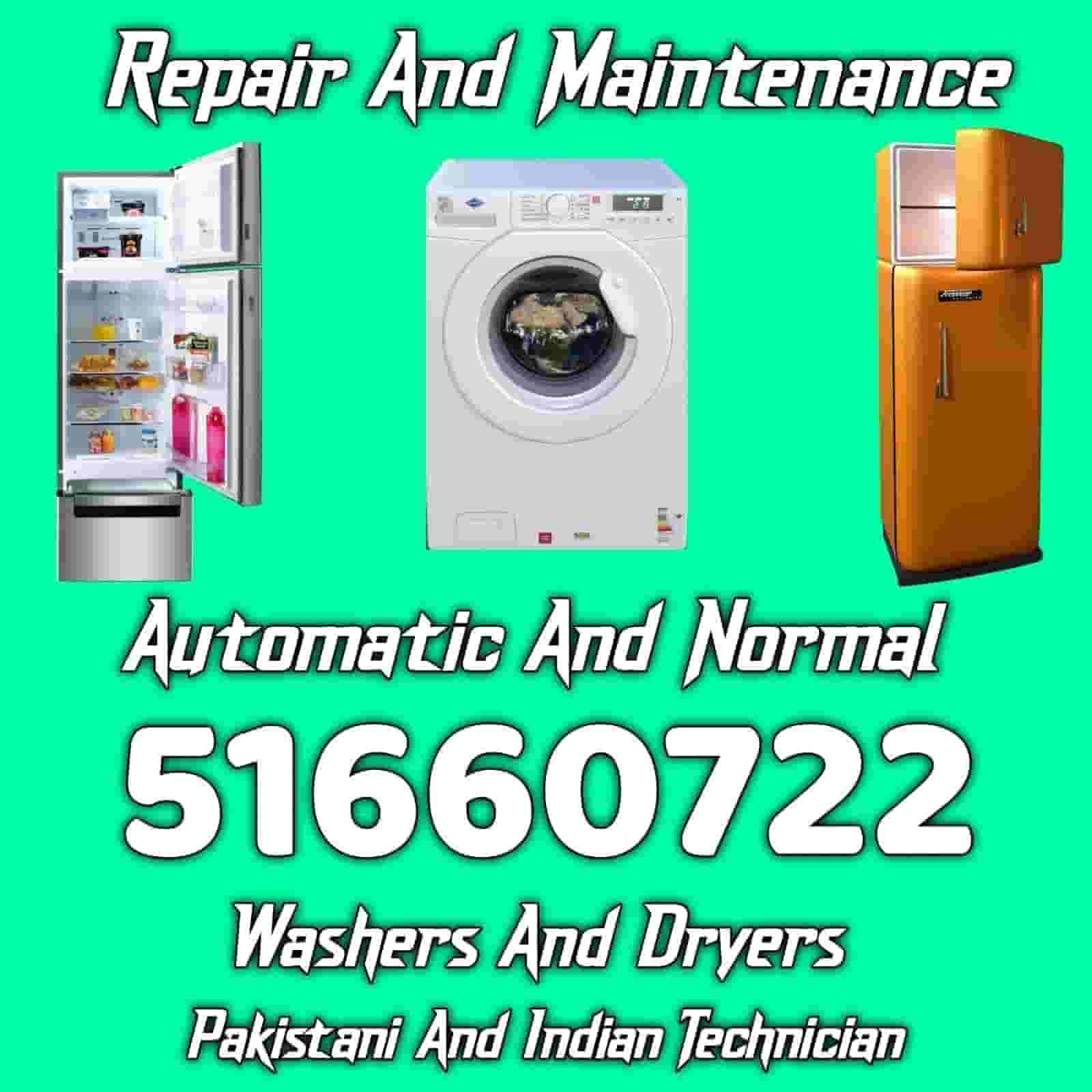 Maintenance of automatic and regular washing machines 