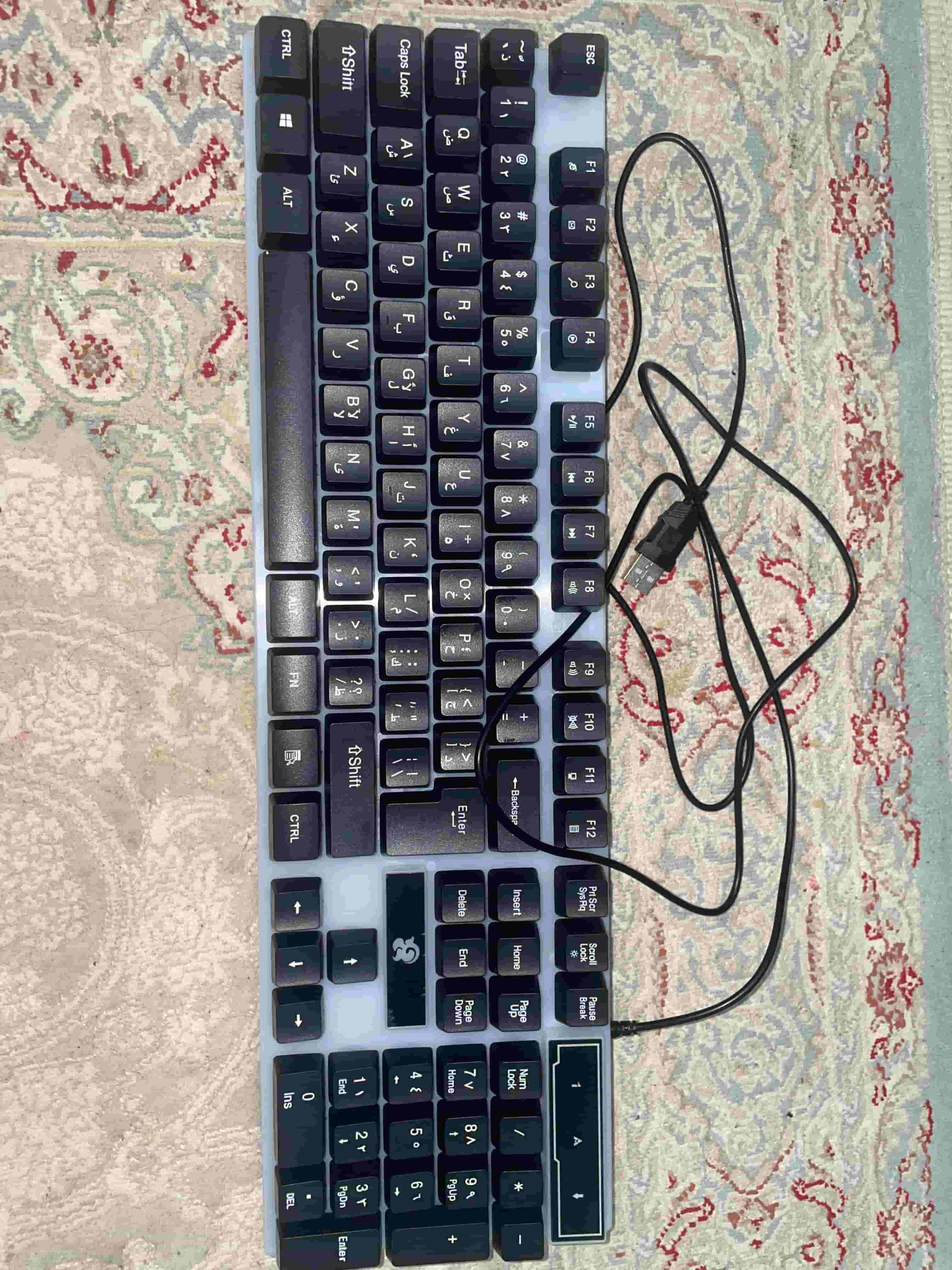 A mouse and keyboard with a special microphone