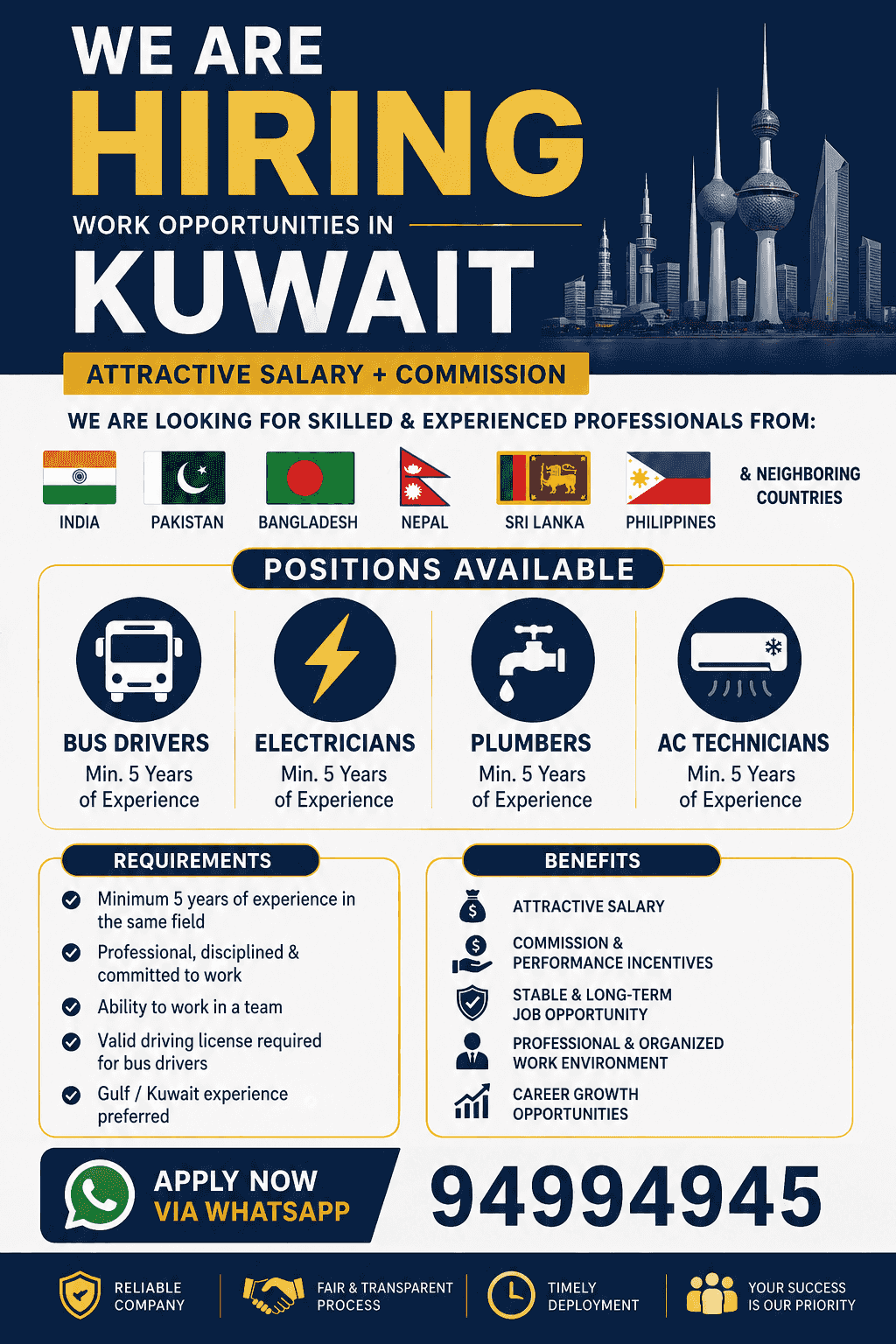 Employees and bus drivers are required