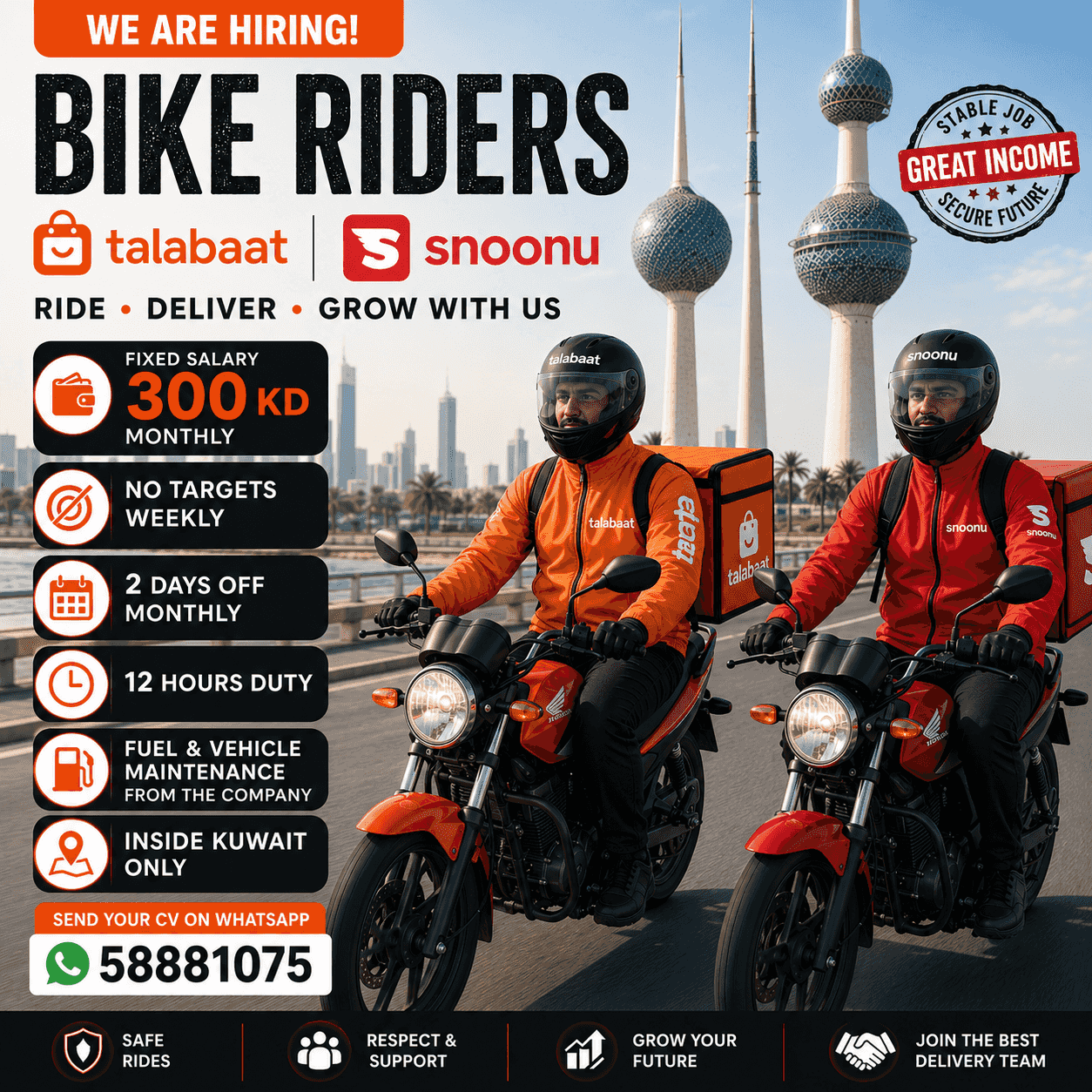 Urgent Hiring Bike Riders In Kuwait Urgent Hiring Bike Riders In Kuwait