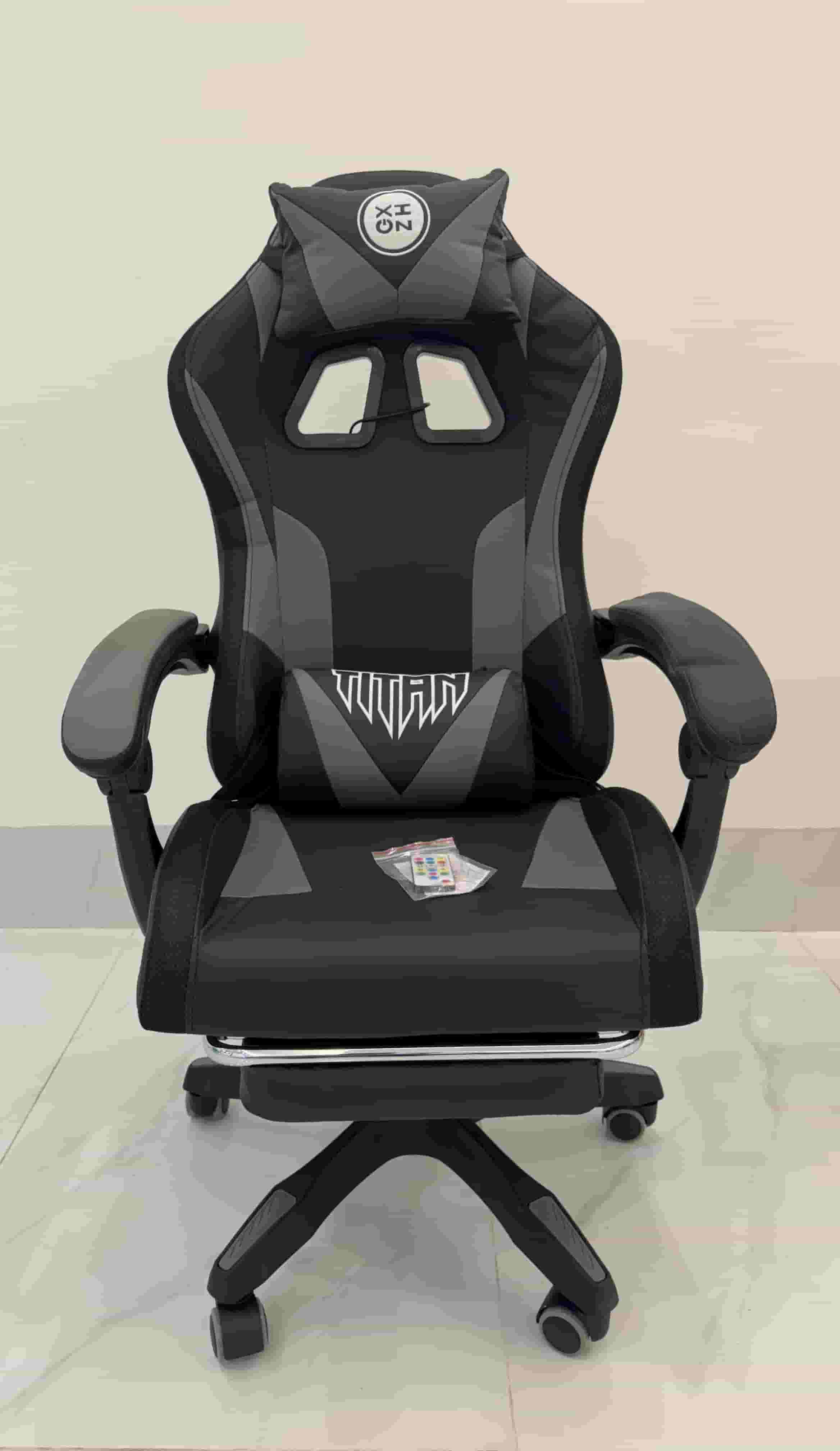 New gaming chair and computer in cardboard