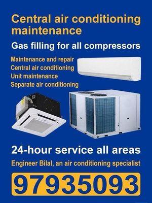 Repair of central air conditioning and units	