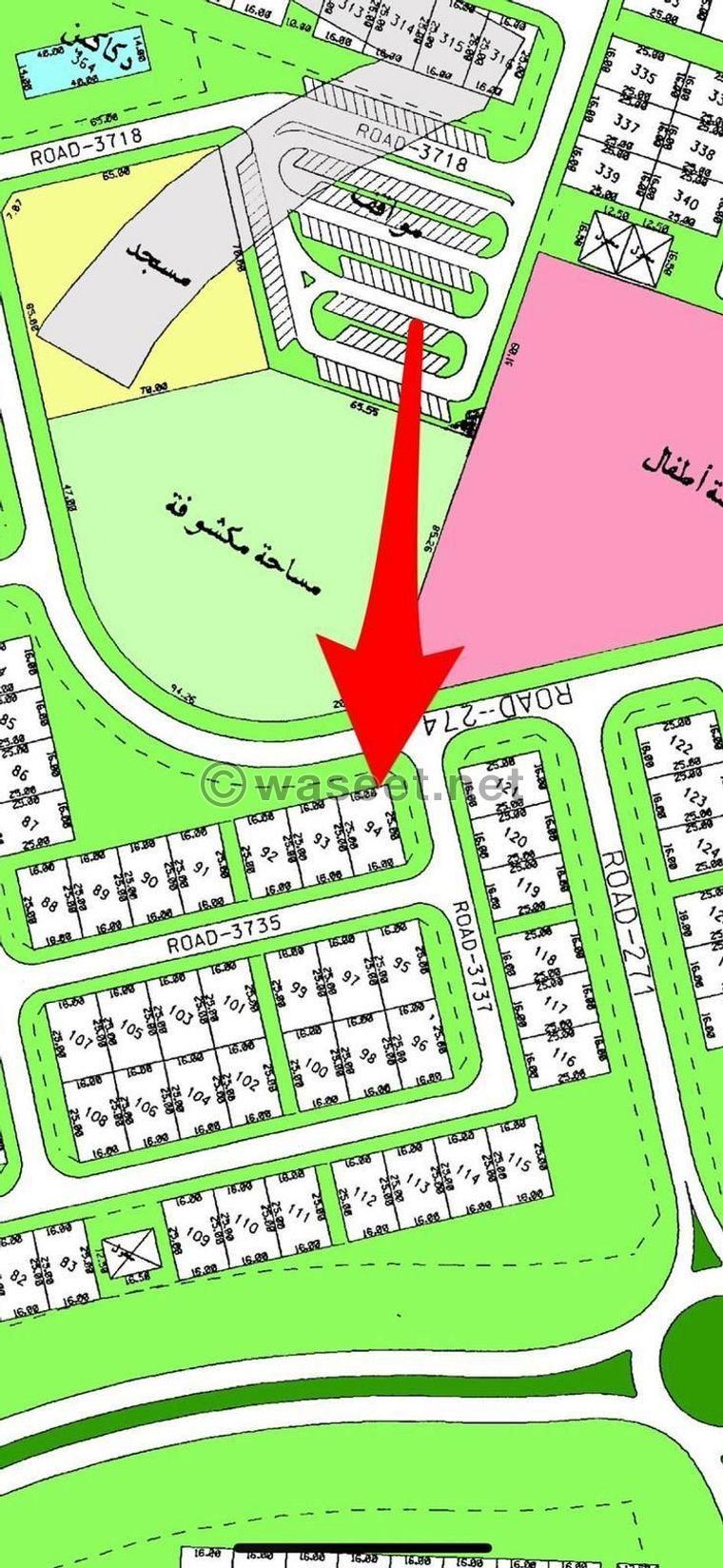 Land for sale in a great location in Khairan residential  0