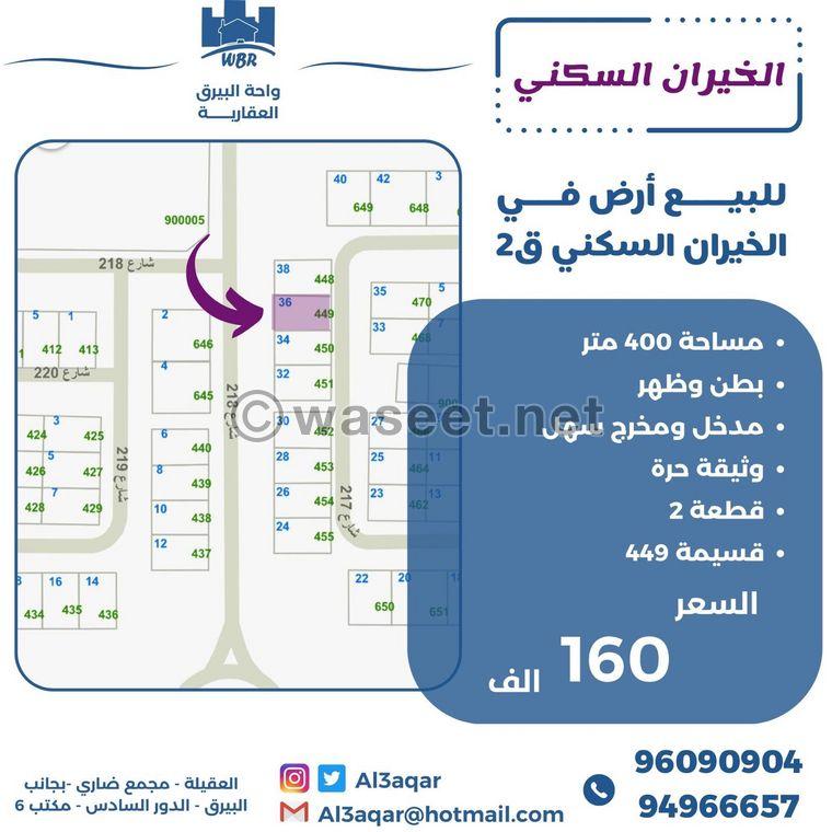 Land for sale in Al-Khiran Residential 0