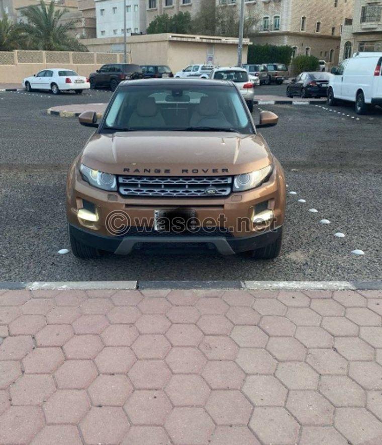 For sale Range Evoque model 2014 0