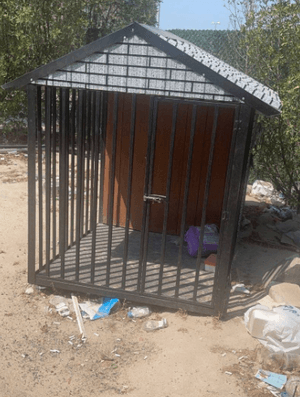 A dog house for sale