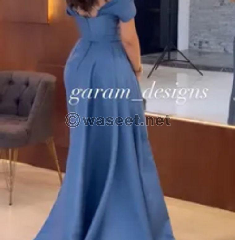 Blue evening dress 1