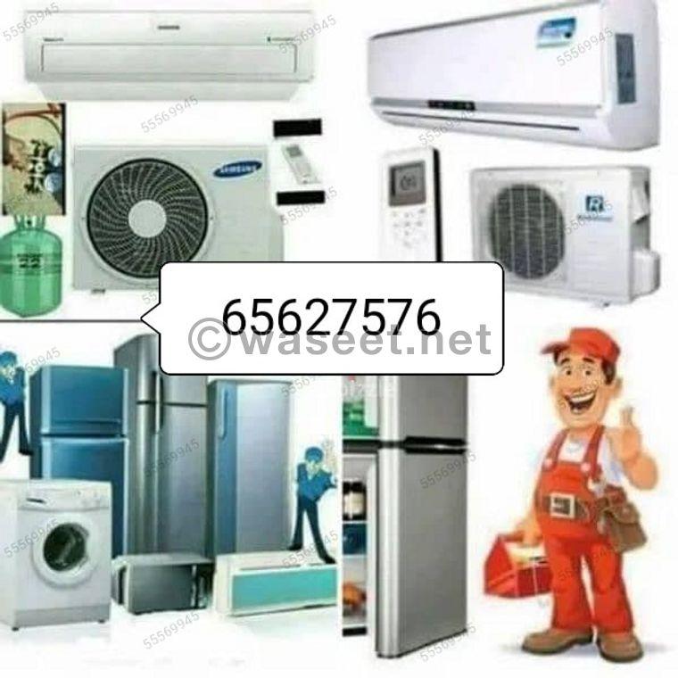 Repairing air conditioners, refrigerators, washing machines  1