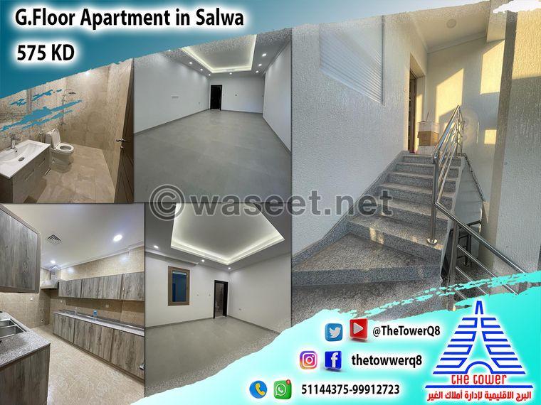 For rent in Salwa, ground floor apartment 0