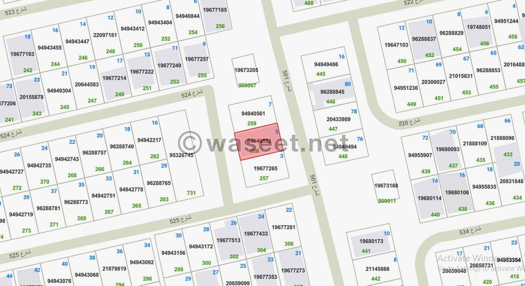 Land for sale in Masayel, plot 5 front and back  0