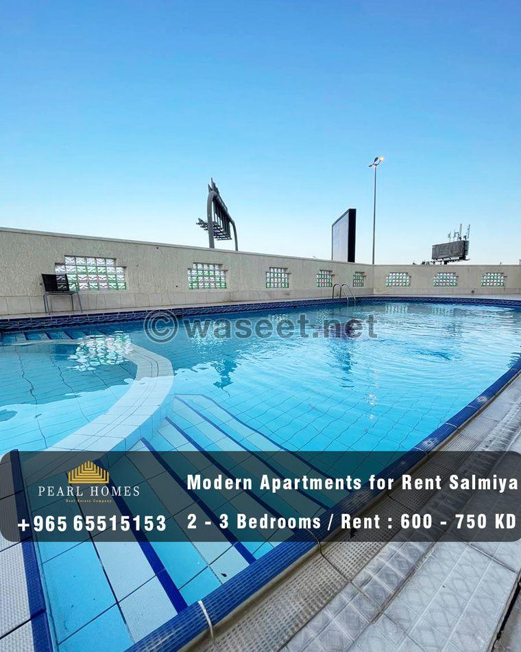 Modern apartments for rent in Salmiya  1