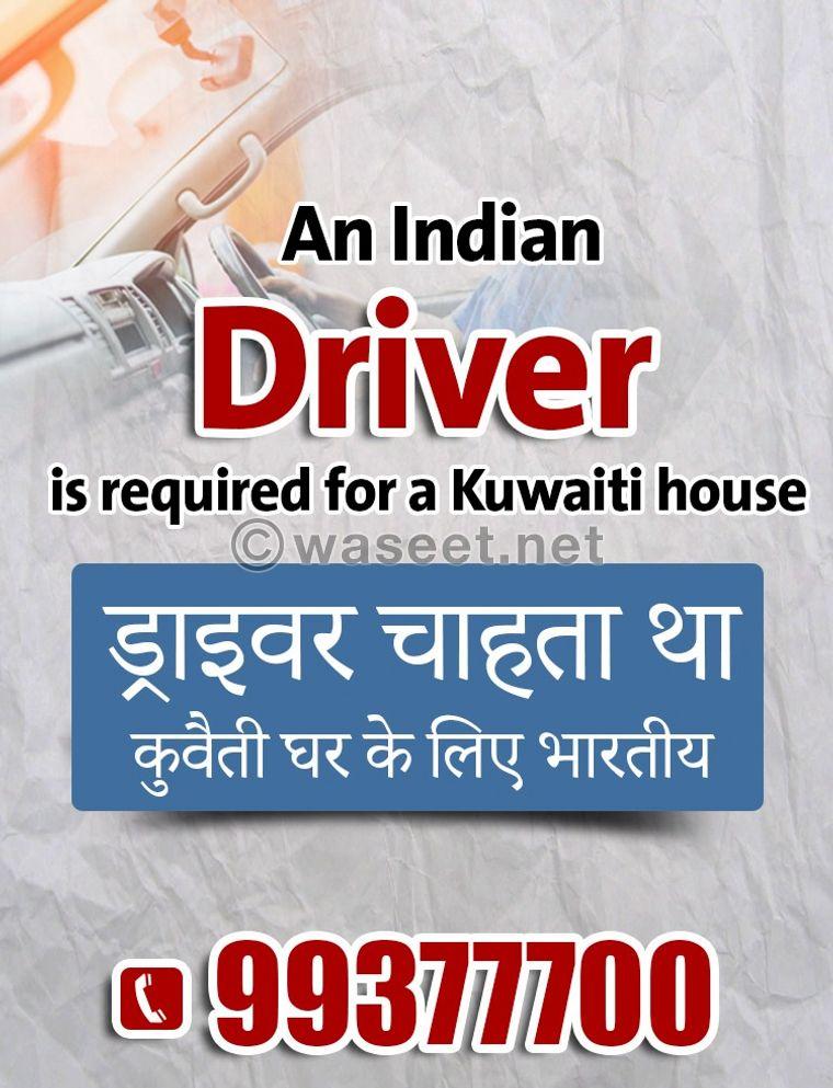 An indian driver is required 0