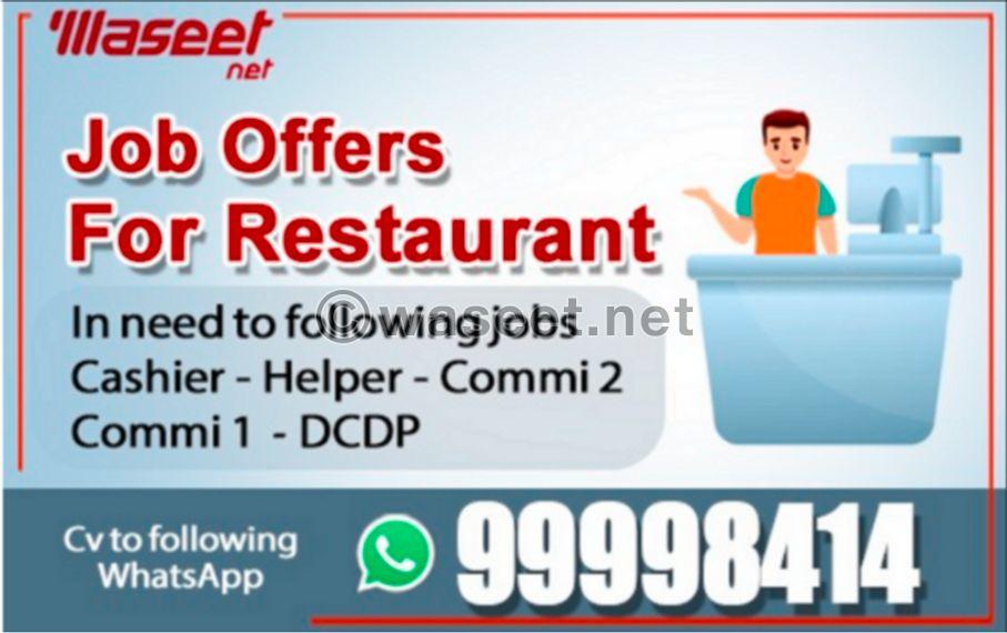 Job offers for restaurant 0