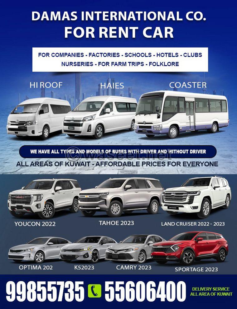 Rent all types of cars and buses 1