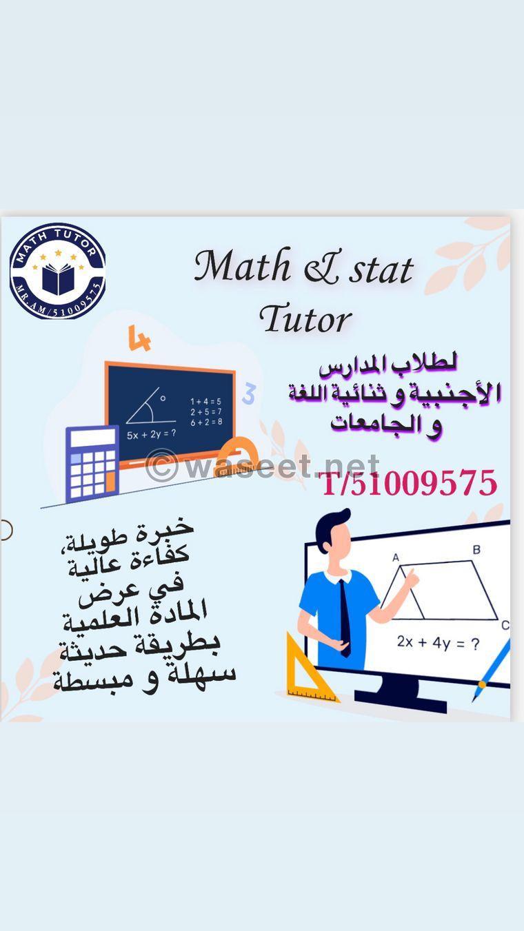 Math and statistics teacher for university and applied students  0