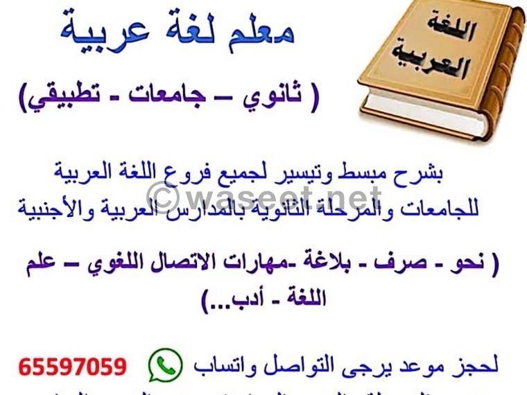 Arabic language teacher for high school and universities  0