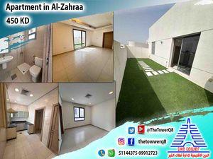 For rent in Zahraa, a roof apartment with a big balcony 