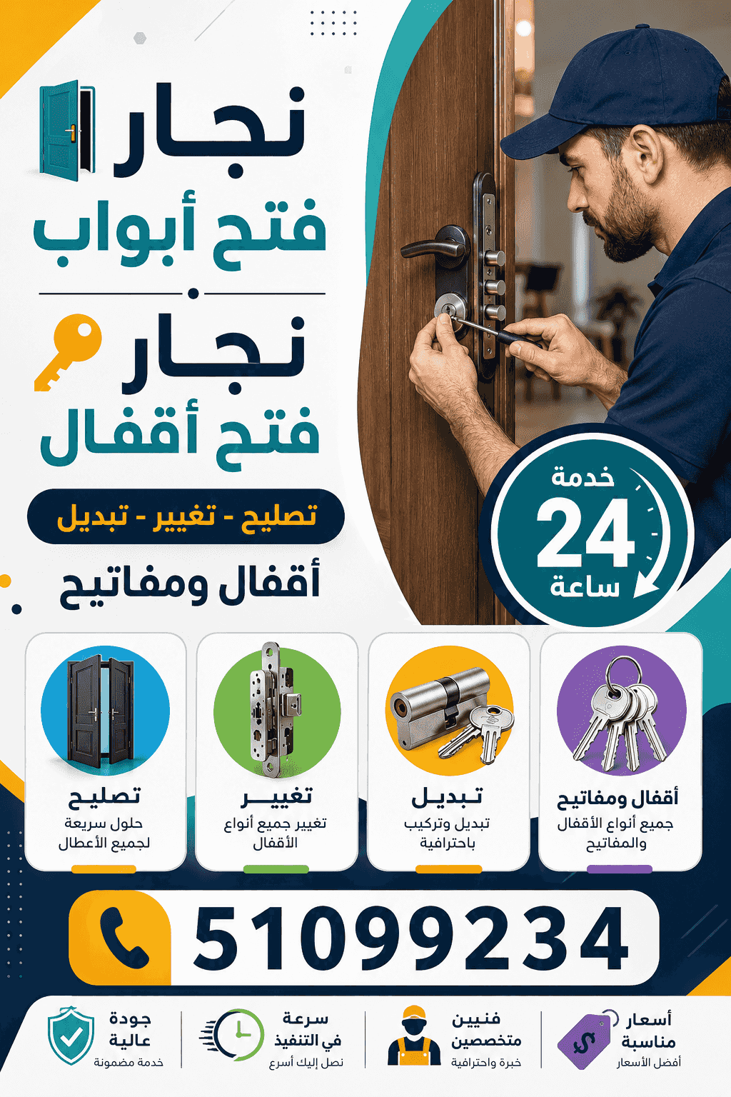 نجار تبديل اقفال منازل - تصليح اقفال - تركيب اقفال ابواب خشب وألمنيوم نجار تبديل اقفال منازل - تصليح اقفال - تركيب اقفال ابواب خشب وألمنيوم