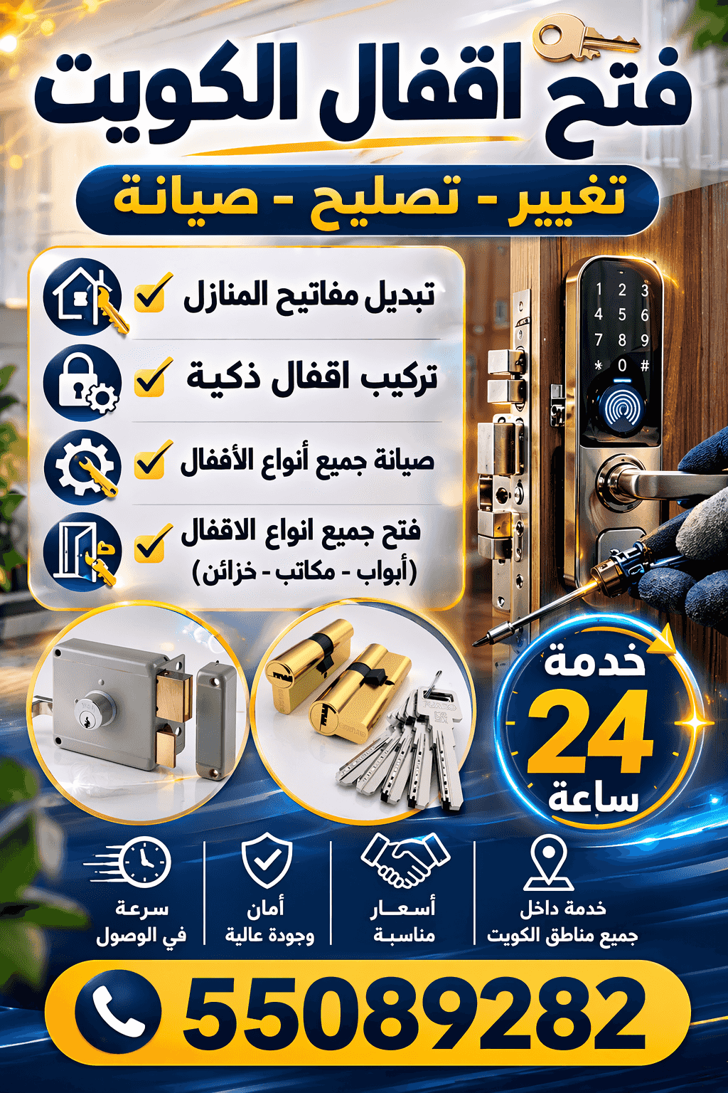 Opening the door lock - changing the locks and keys of the house Opening the door lock - changing the locks and keys of the house